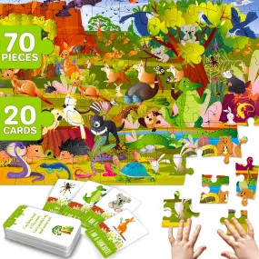 70 Pcs Search and Find Riddle Puzzles with Cards for Kids | Australia
