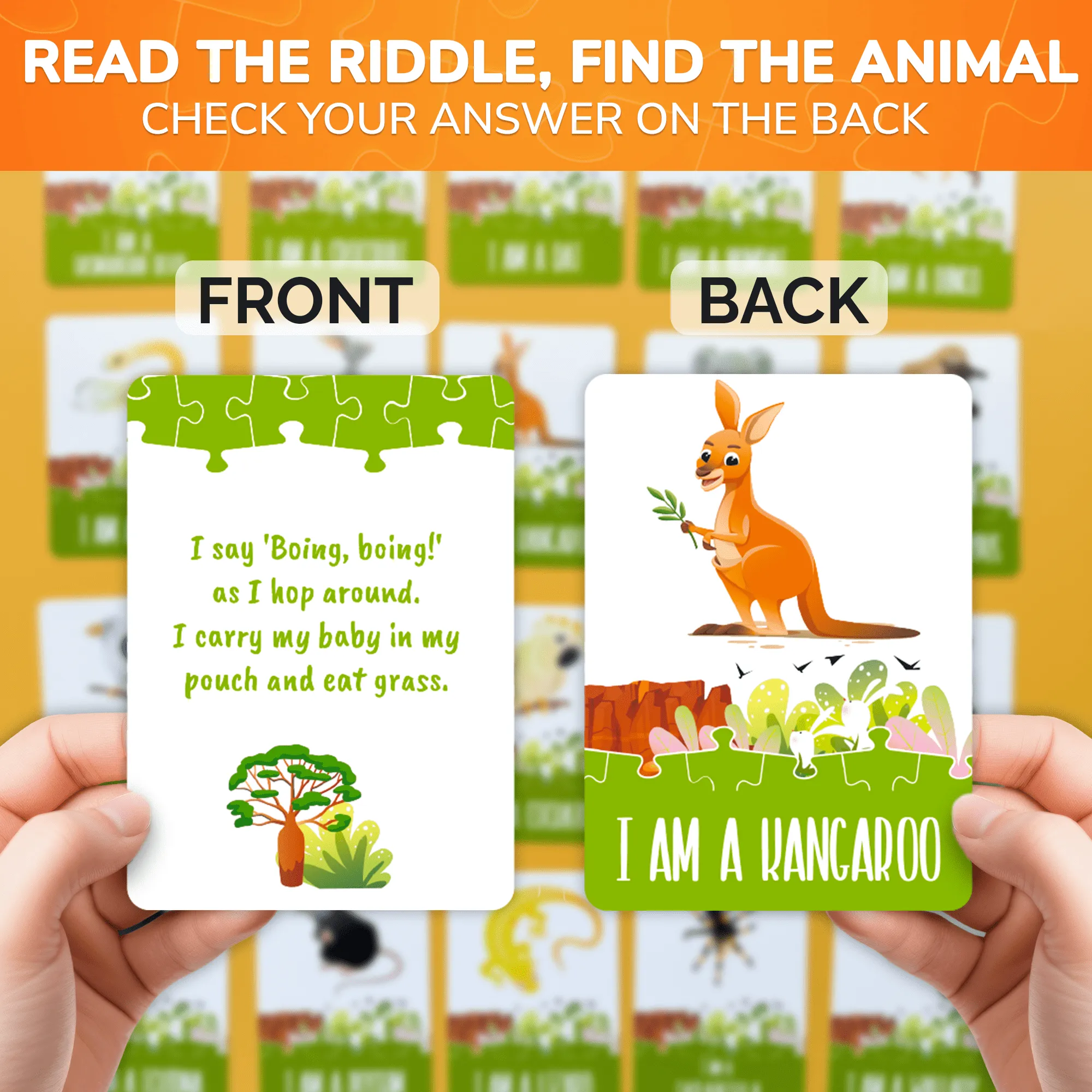 70 Pcs Search and Find Riddle Puzzles with Cards for Kids | Australia