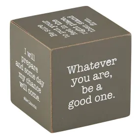 Abe Lincoln Quote Tabletop Block