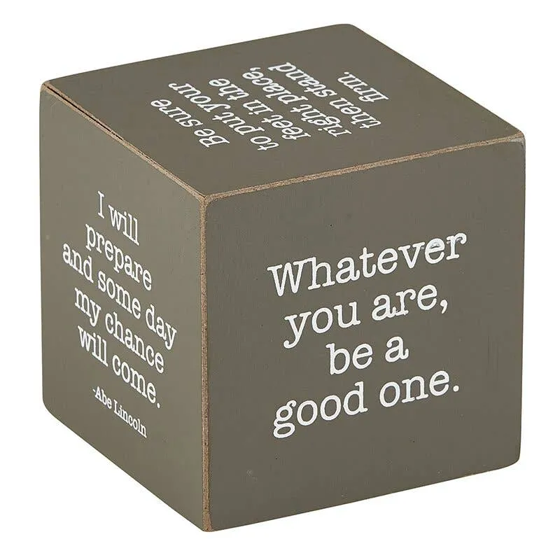 Abe Lincoln Quote Tabletop Block