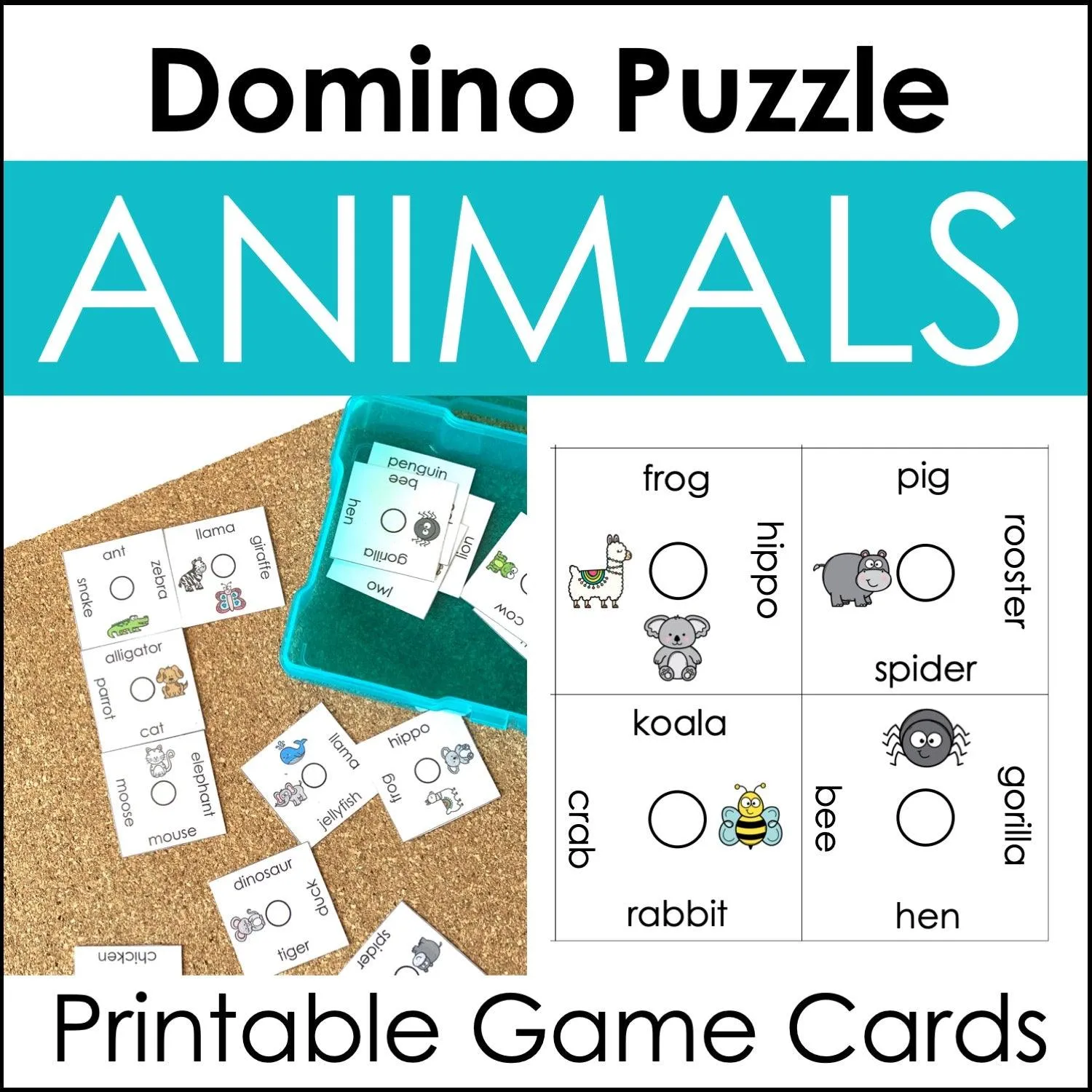 Animal Domino Puzzles