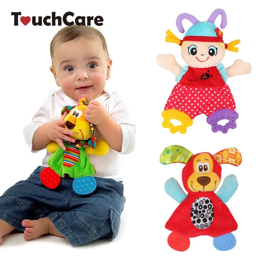 Animal Hand Bells Plush Baby Rattles