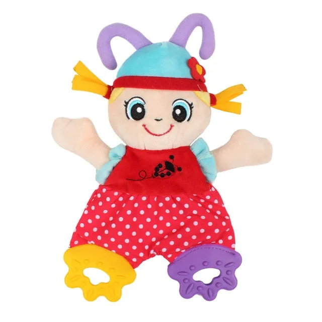 Animal Hand Bells Plush Baby Rattles