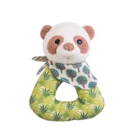 Apple Park - Panda Patterned Soft Rattle
