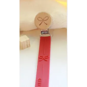 Baby-O Silicone Pacifier Clips-Girls