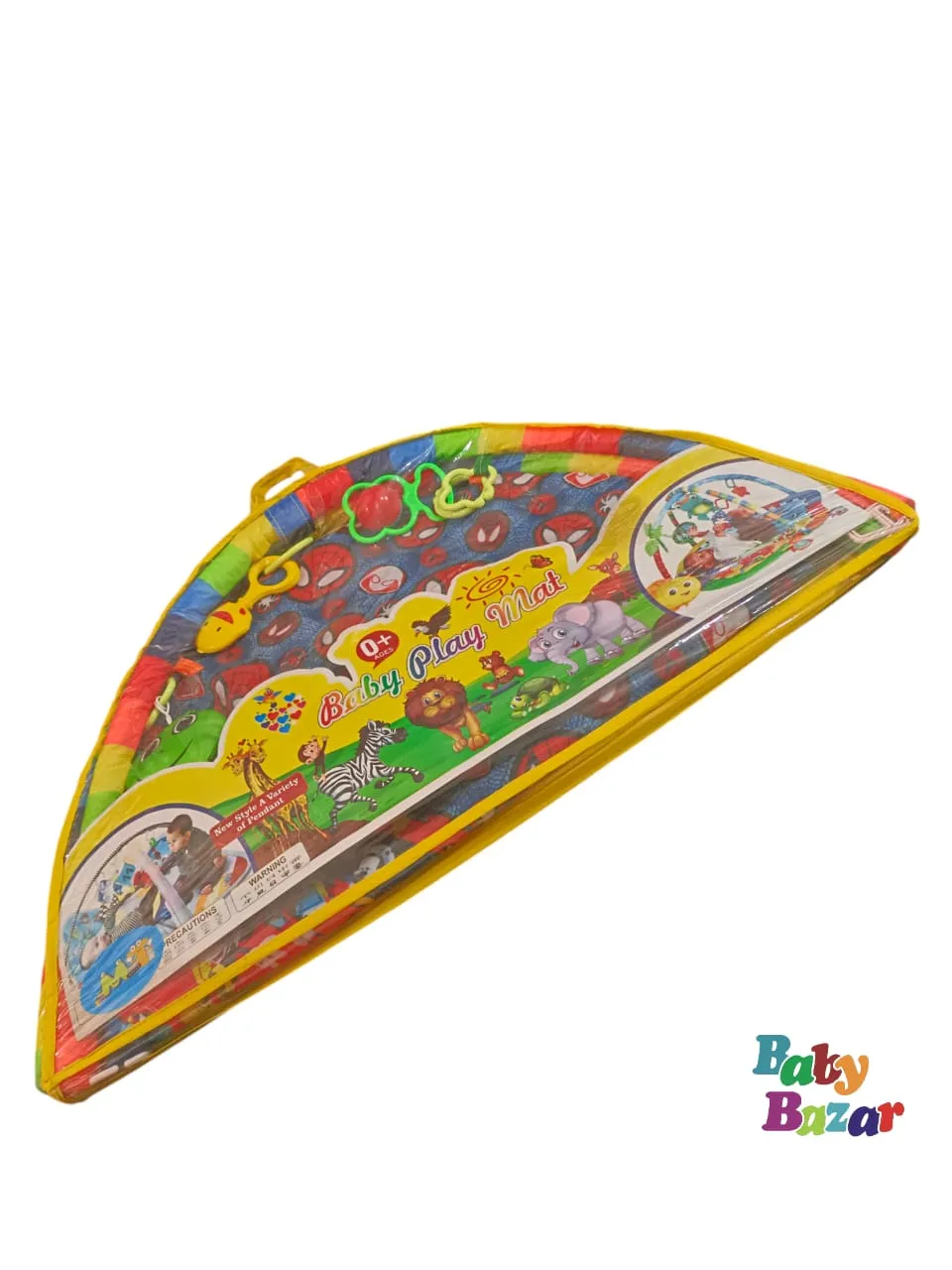 Baby Play Gym Mat With Rattles Bar Boys Girls Best Play Gym Activity(Blue)