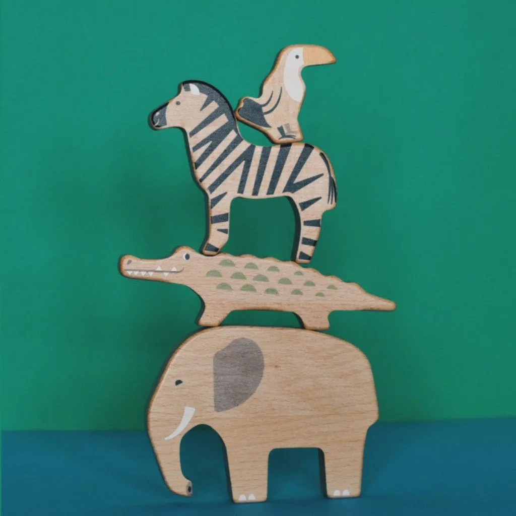 Bajo Wild Animals Wooden Figurines Set.