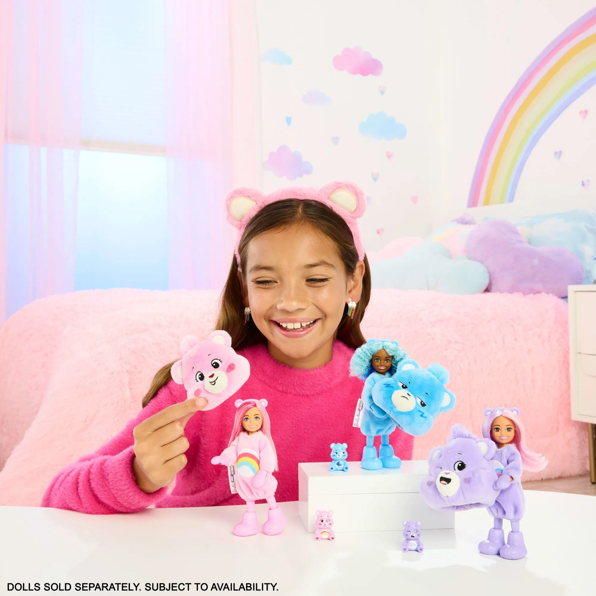 Barbie Cutie Reveal Care Bears Series Chelsea Small Doll & Accessories, 6 Surprises