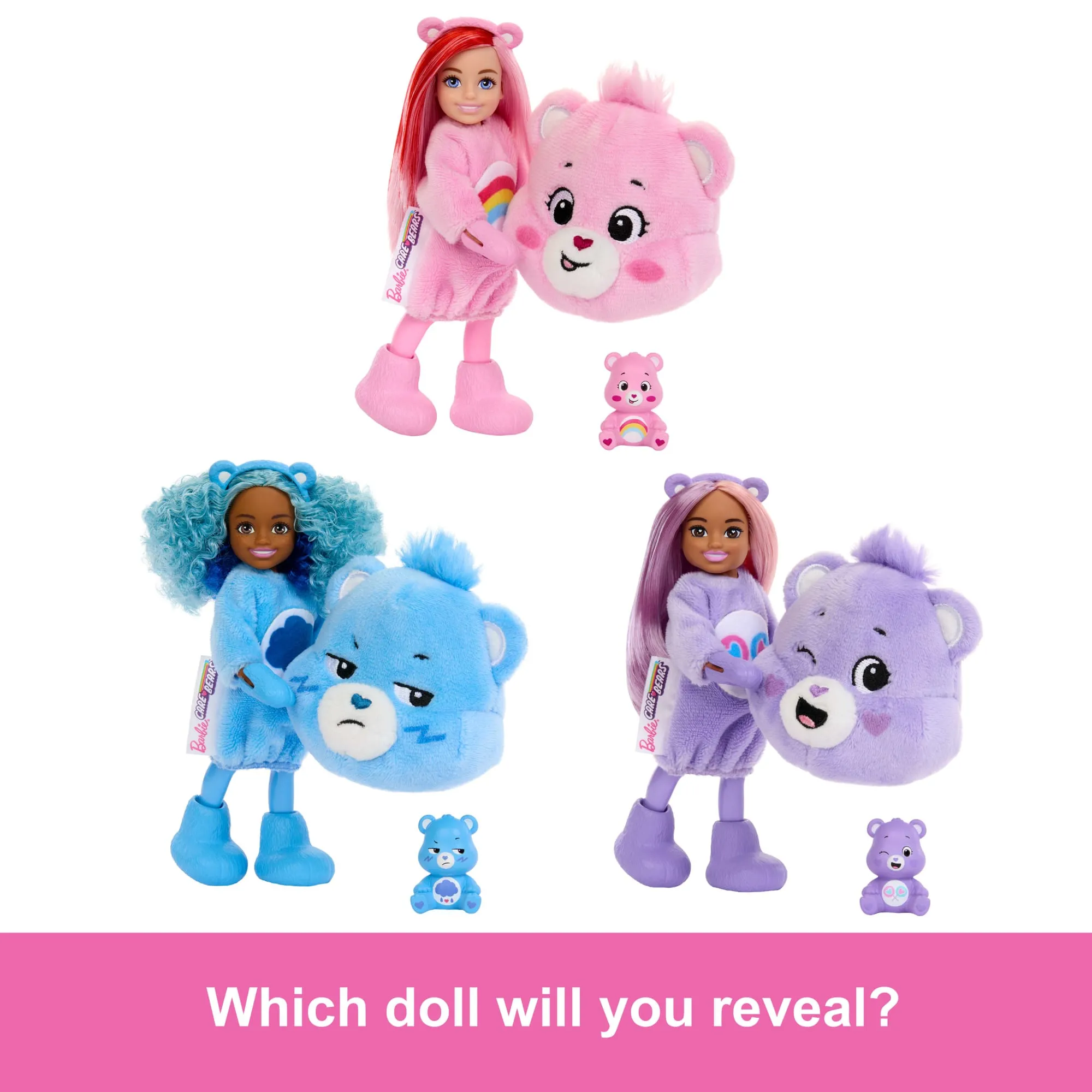Barbie Cutie Reveal Care Bears Series Chelsea Small Doll & Accessories, 6 Surprises