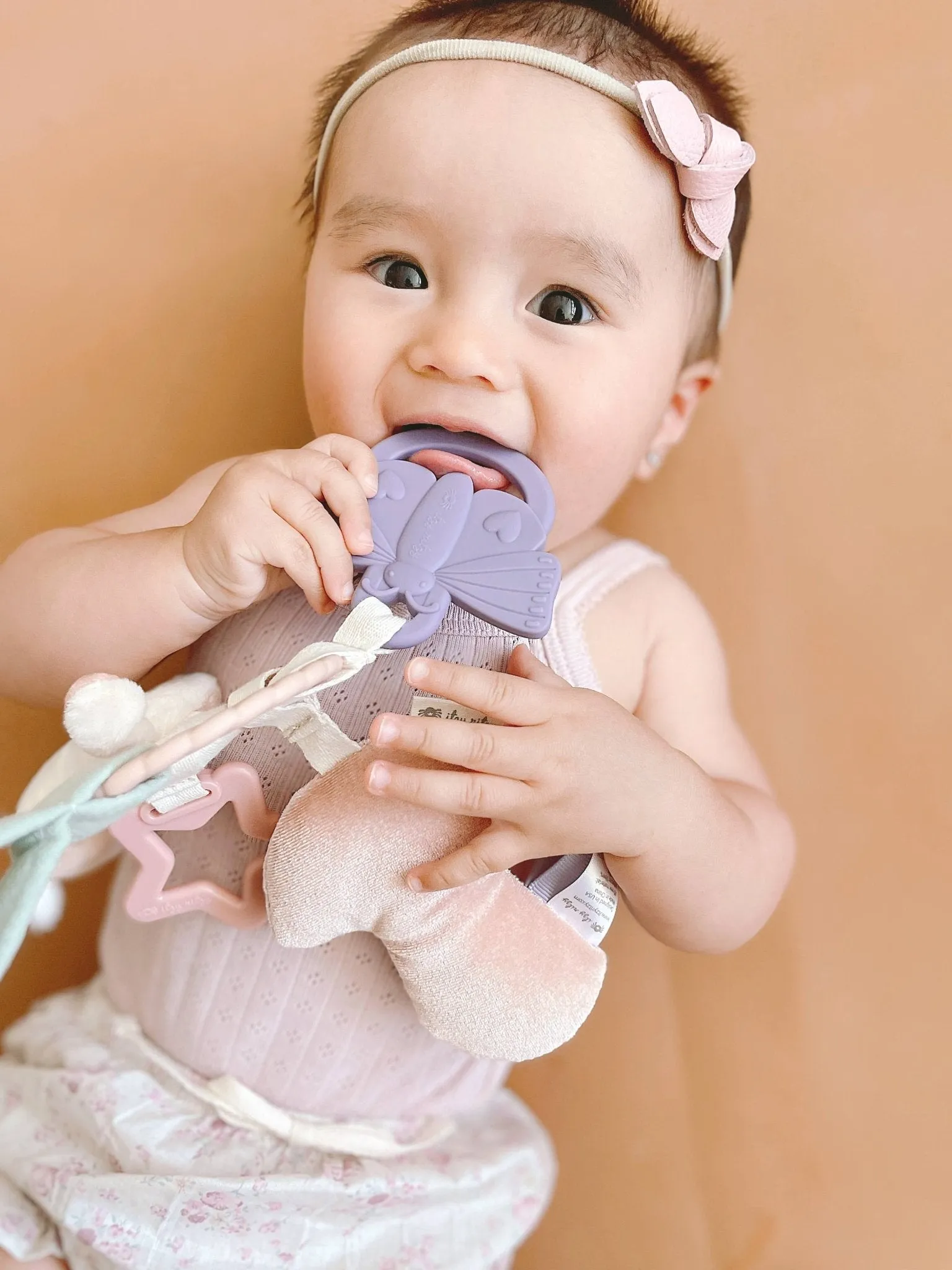 Bitzy Busy Ring™ Teething Activity Toy - Bunny