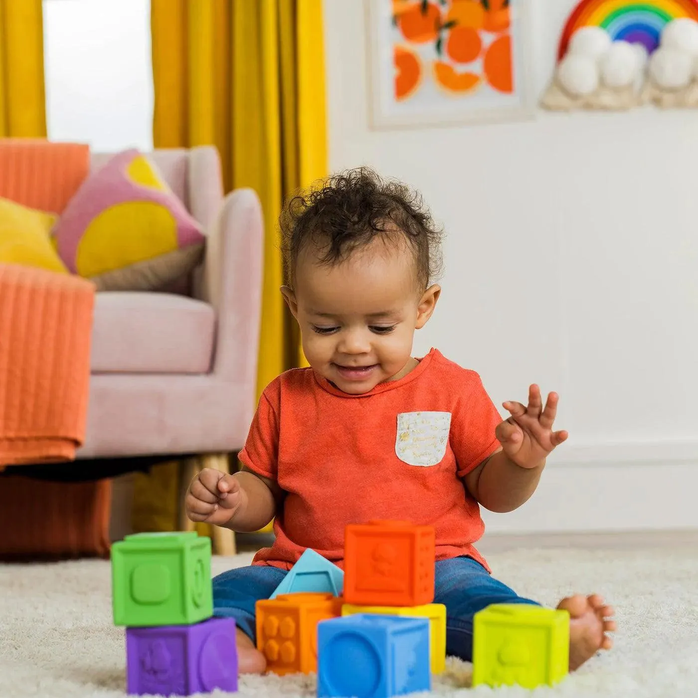 Bright Starts KaledioCubes™ 9 Stack & Squeeze Blocks