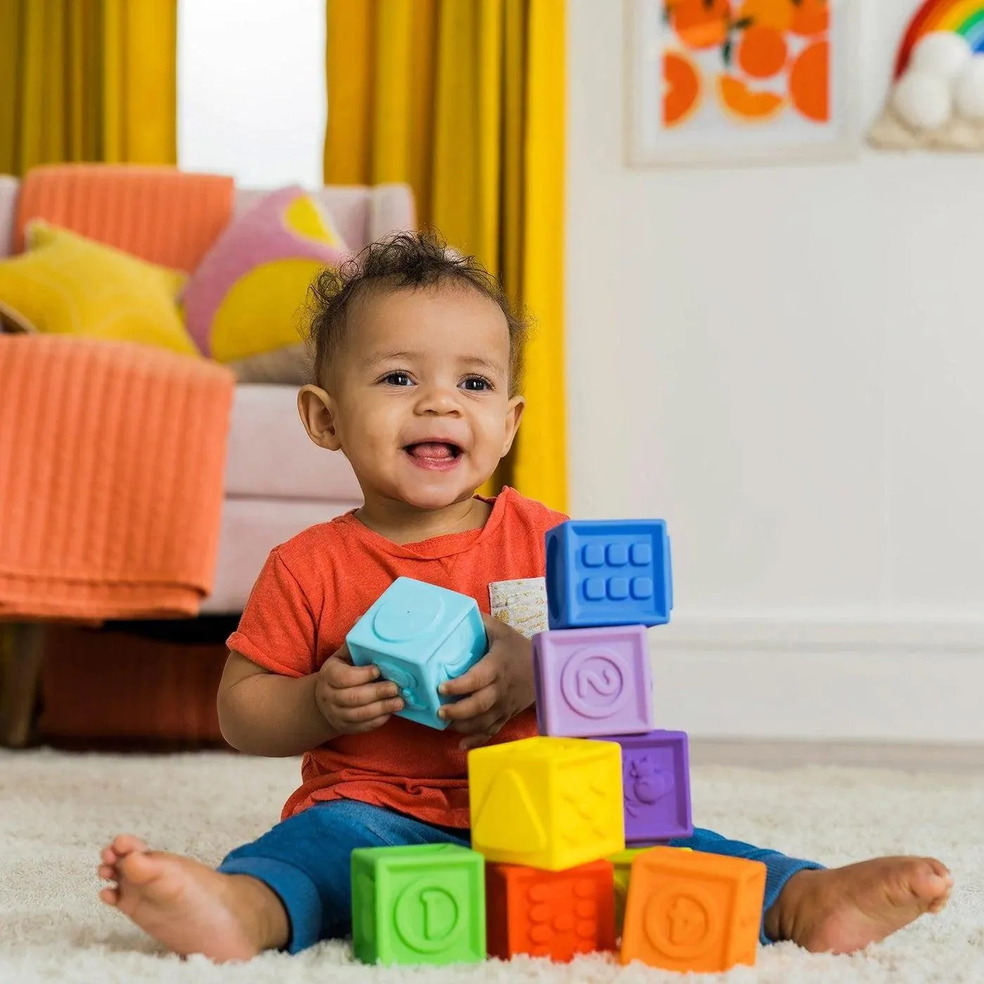 Bright Starts KaledioCubes™ 9 Stack & Squeeze Blocks