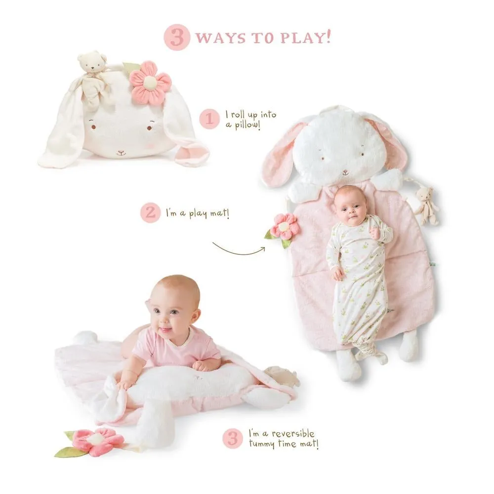 Bunnies by the Bay Blossom Bunny 3 in 1 Play Mat, Tummy Time and Pillow