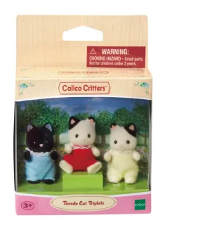 Calico Critters Tuxedo Cat Triplets