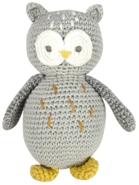 Crochet Owl Rattle Toy