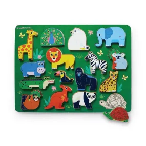 Crocodile Creek Zoo 16pc Wood Puzzle   Playset