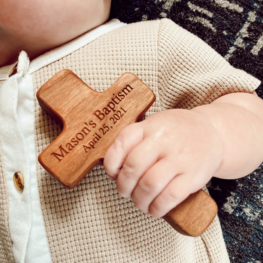 Cross Wooden Toy Rattle