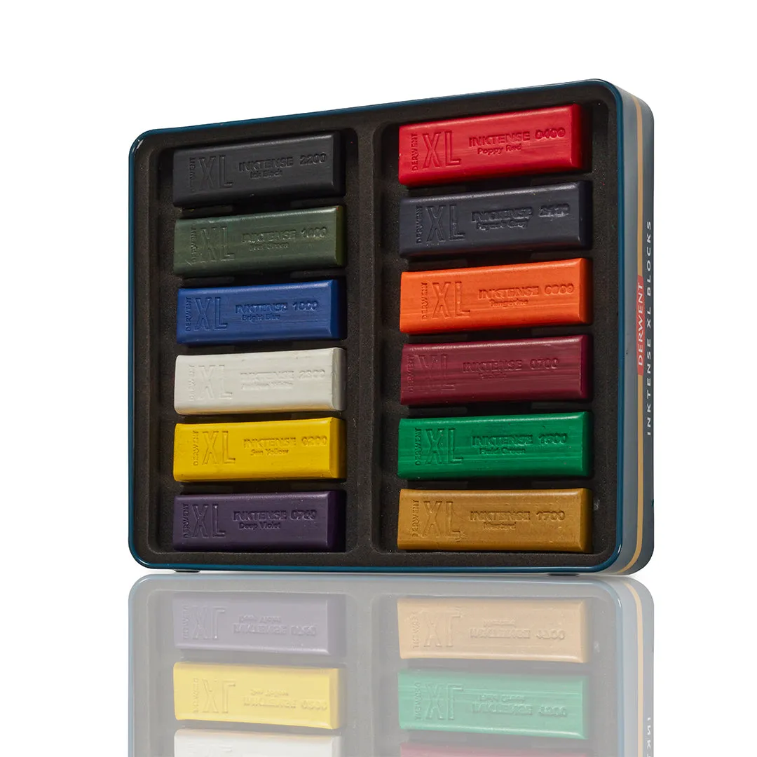 Derwent Inktense XL Colour Block Tin of 12