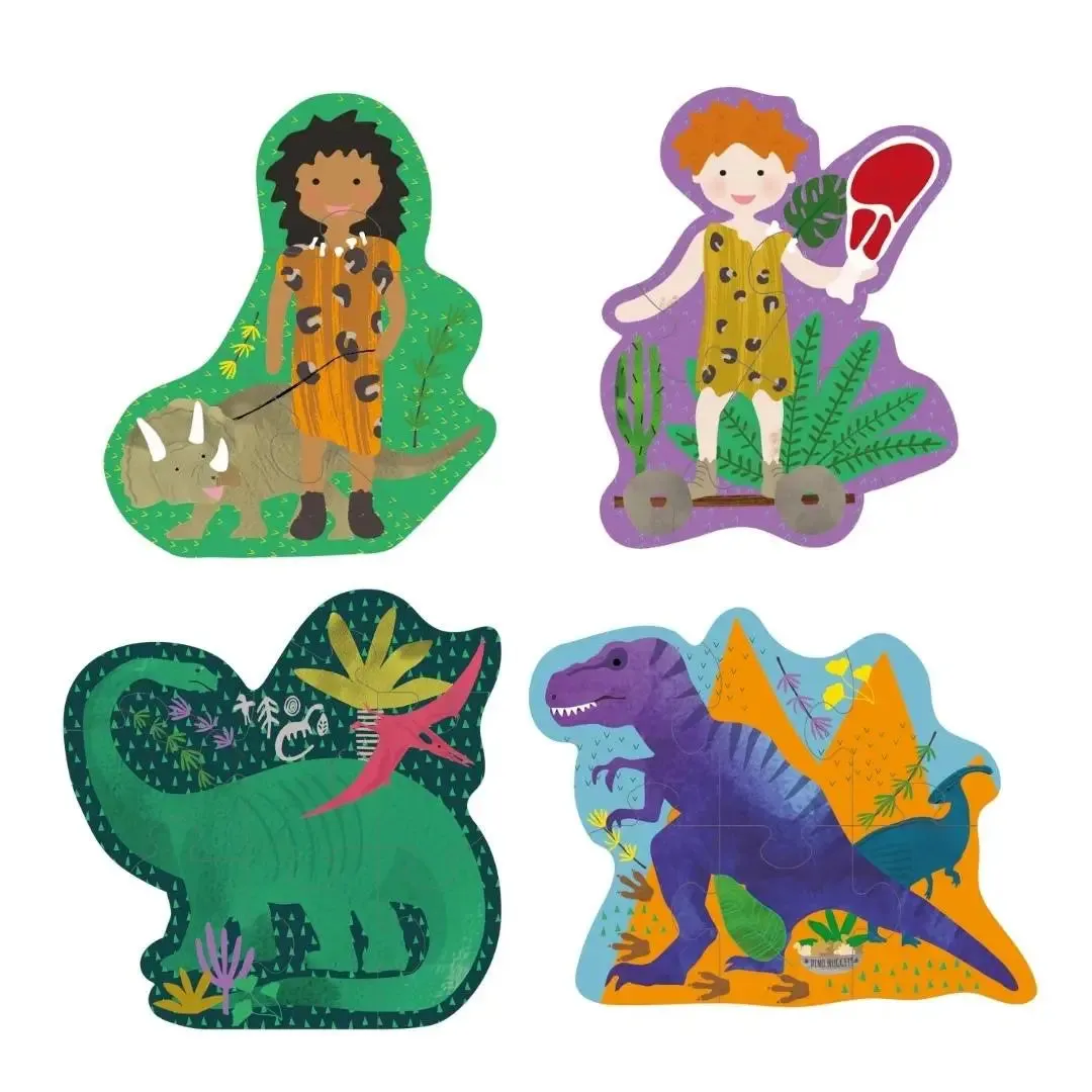 Dino 3, 4, 6, 8pc Puzzle Tub