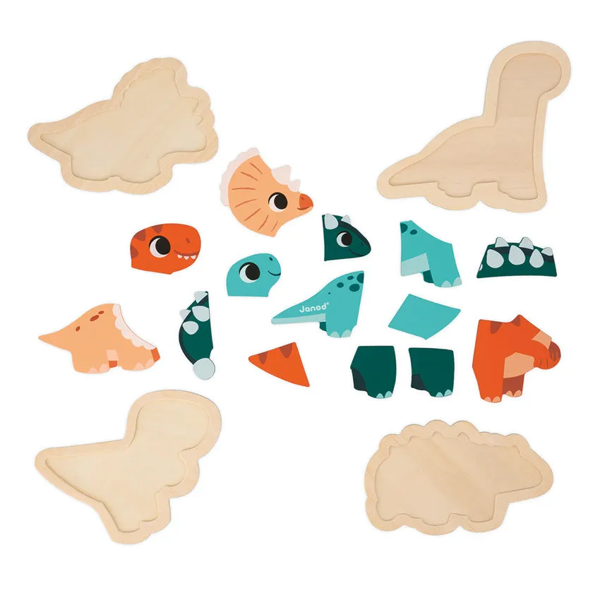 Dino Progressive Wood Puzzle