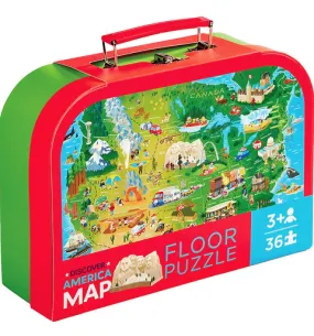 Discover America Map Floor Puzzle