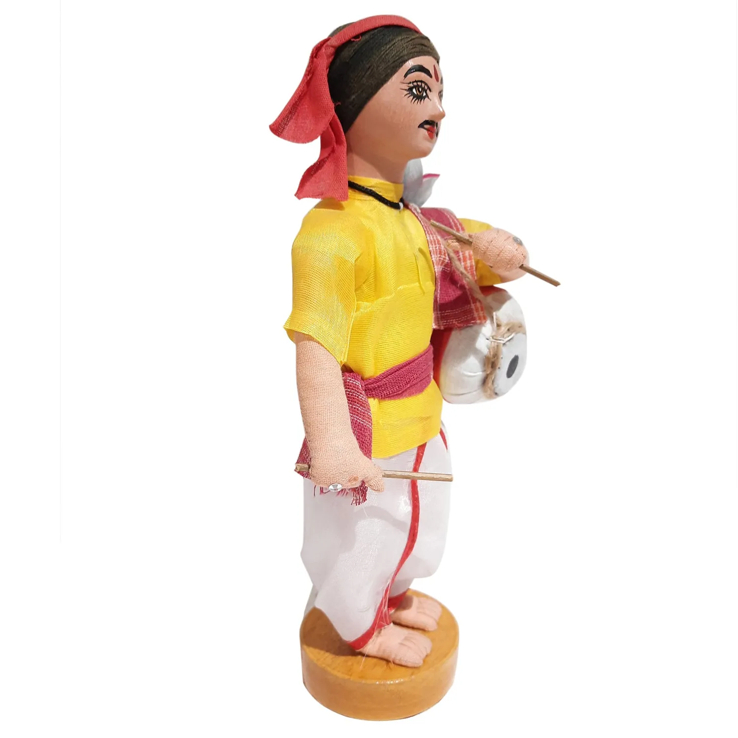 Doll Male Drummer Dhaki 9 in (Assorted Colours)