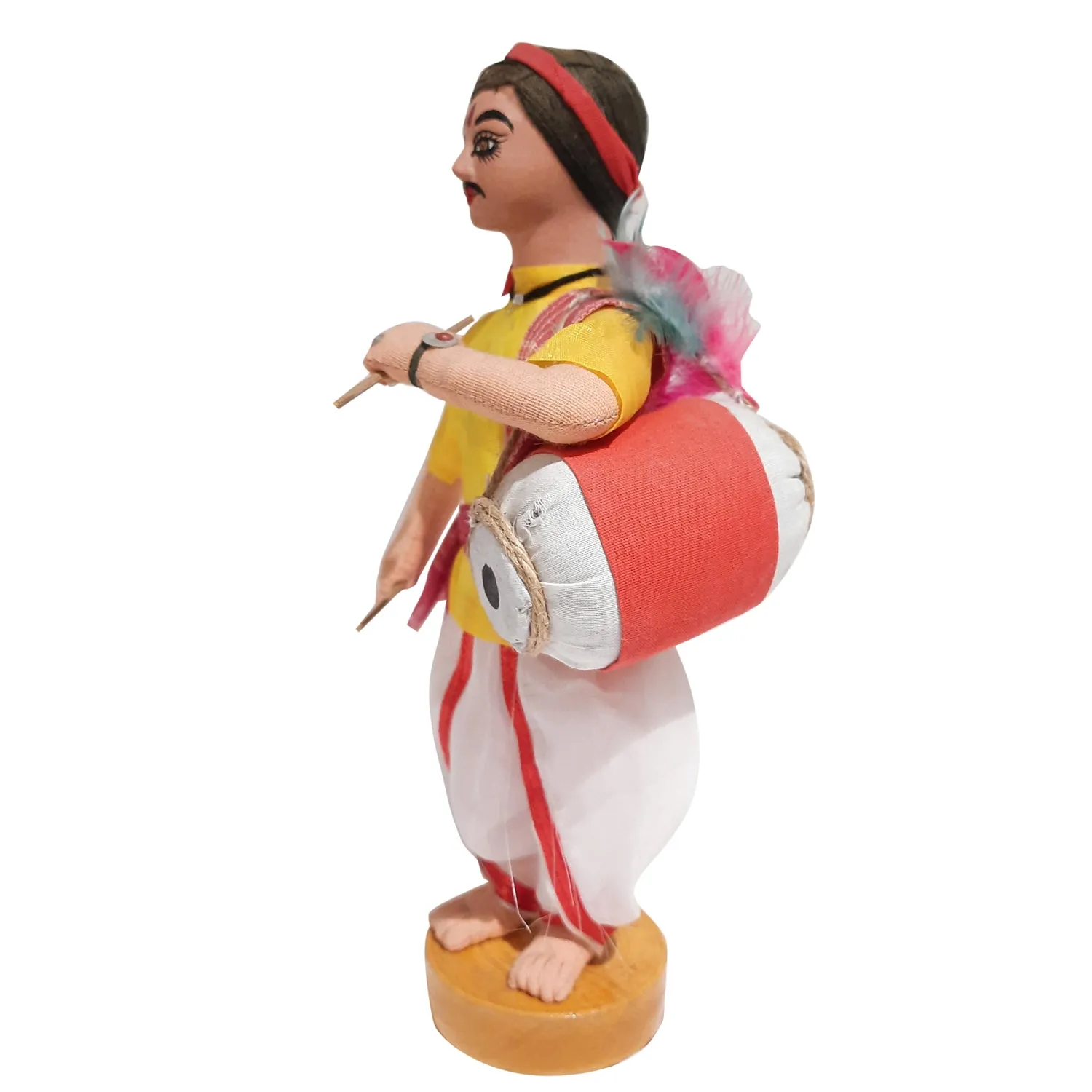 Doll Male Drummer Dhaki 9 in (Assorted Colours)