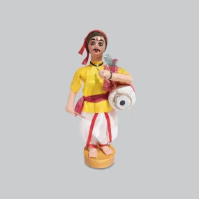 Doll Male Drummer Dhaki 9 in (Assorted Colours)
