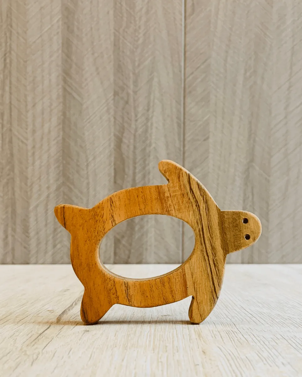 EarthyTweens Beech Wood Rattle & Neem Wood Teethers (Set Of 3)