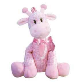 First and Main 11 inch Jingles Plush Giraffe - Pink
