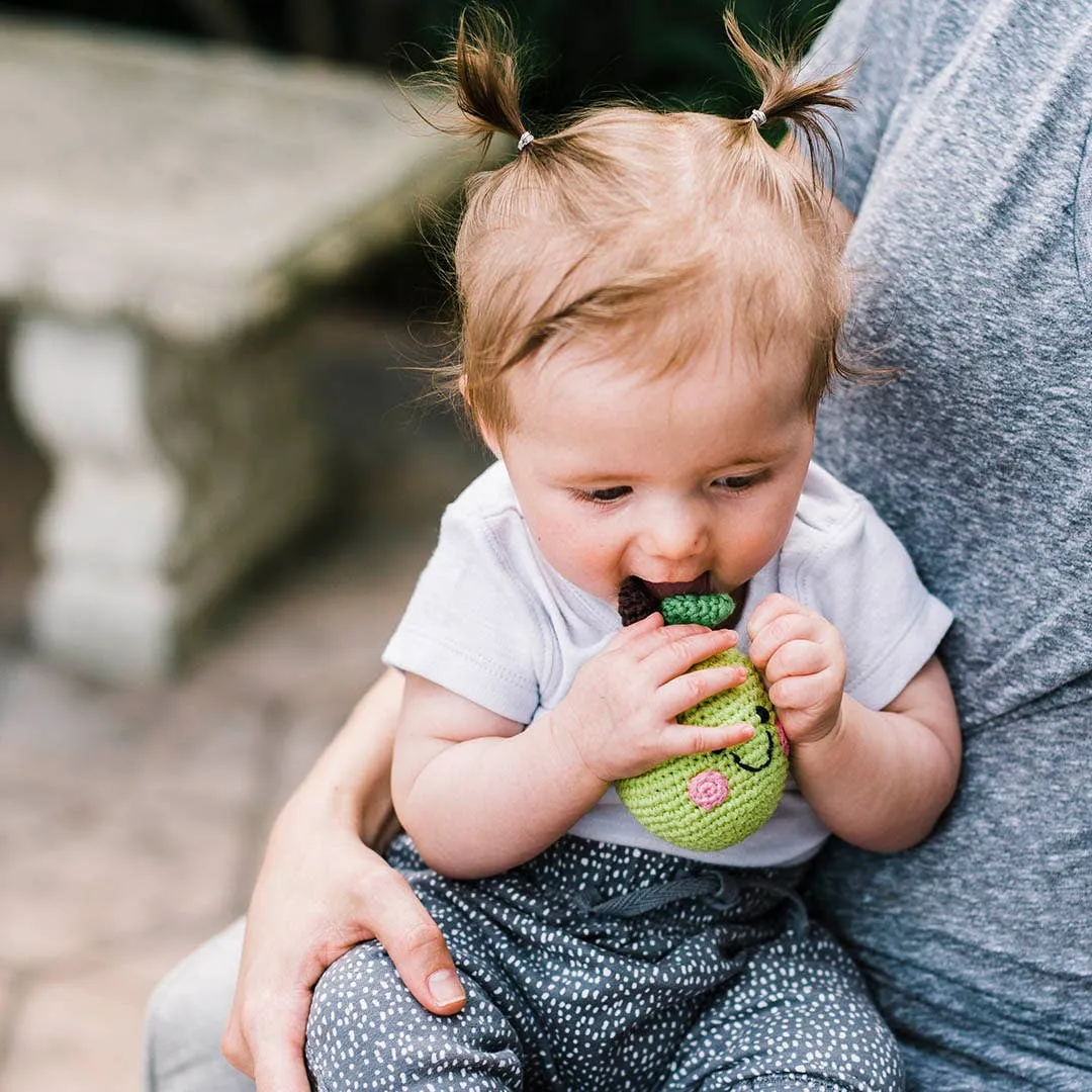 Friendly Plush Pear Rattle