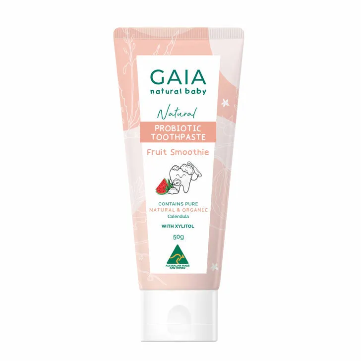 GAIA Natural Probiotic Toothpaste 50g  - Fruit Smoothie Exp: 01/26