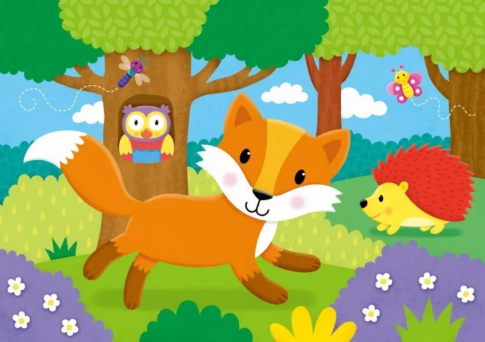 Galt 4 Puzzles in a Box Woodland