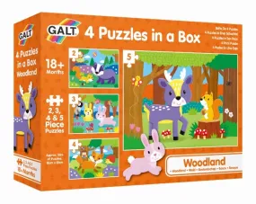 Galt 4 Puzzles in a Box Woodland