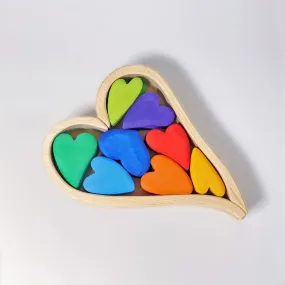 GRIMM'S Building Set Rainbow Hearts