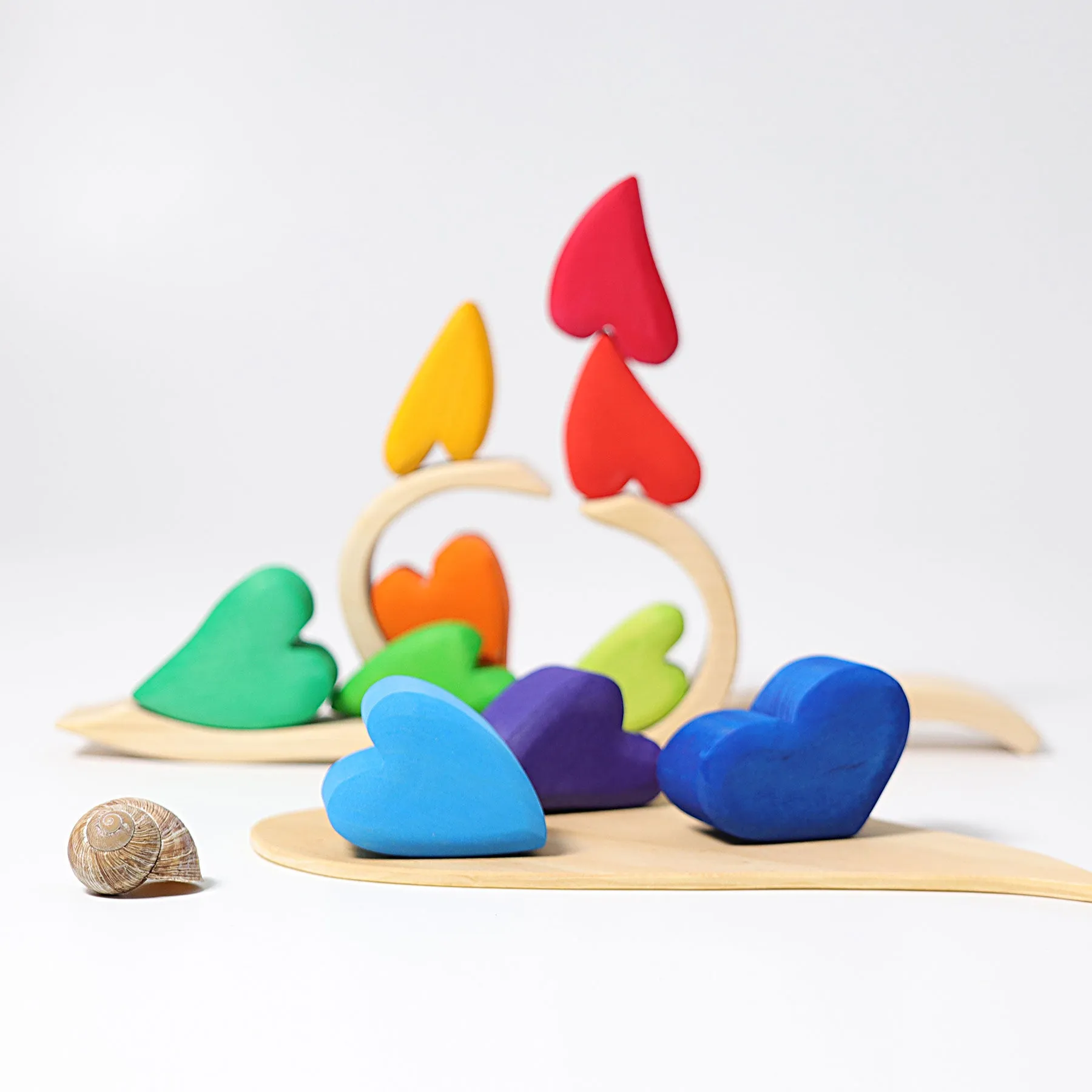 GRIMM'S Building Set Rainbow Hearts