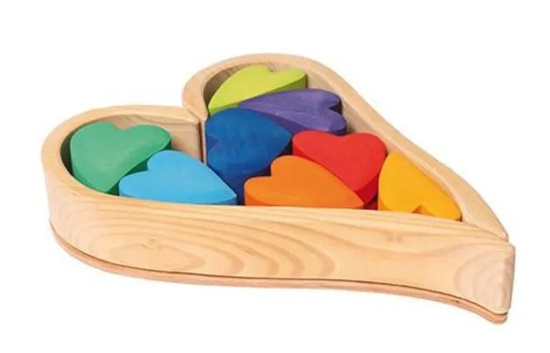 GRIMM'S Building Set Rainbow Hearts