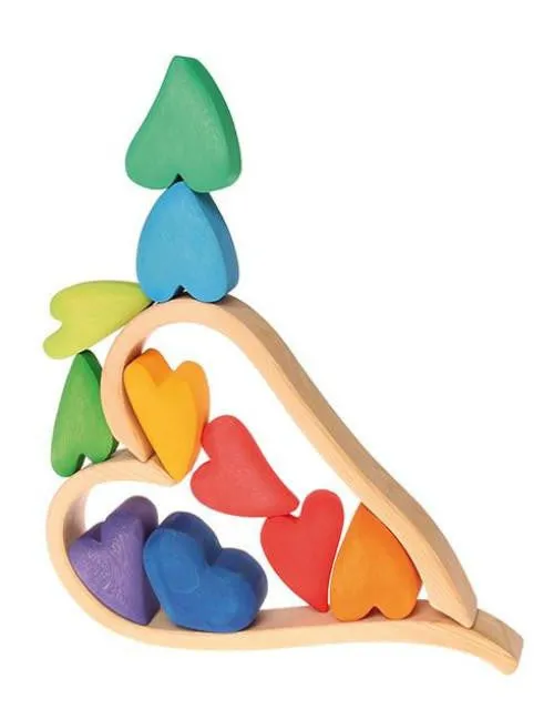 GRIMM'S Building Set Rainbow Hearts