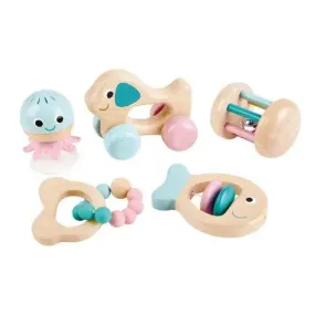Hape Wooden Multi-Stage Sensory 5 PCs Gift Set