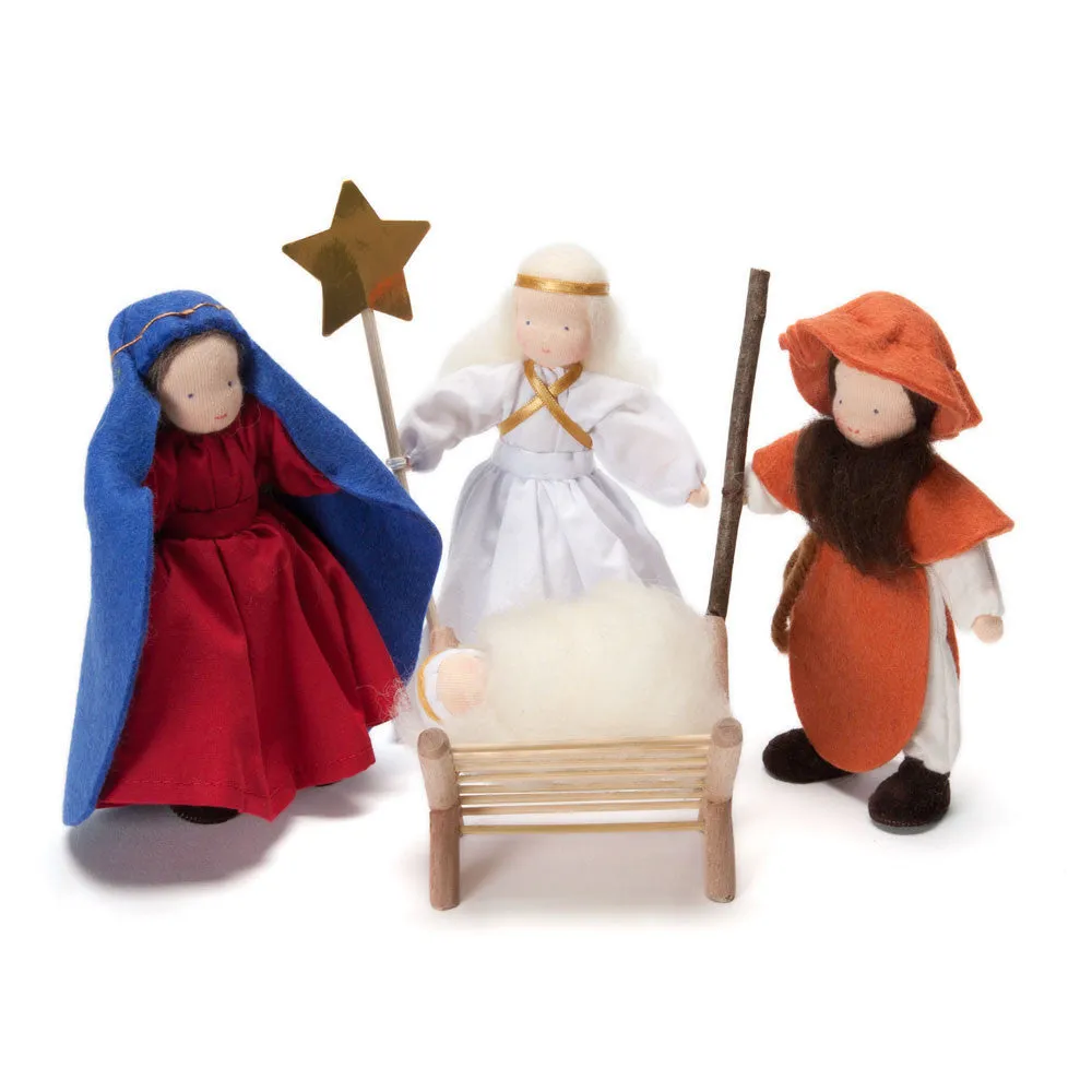 holy family with angel soft doll set