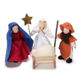 holy family with angel soft doll set