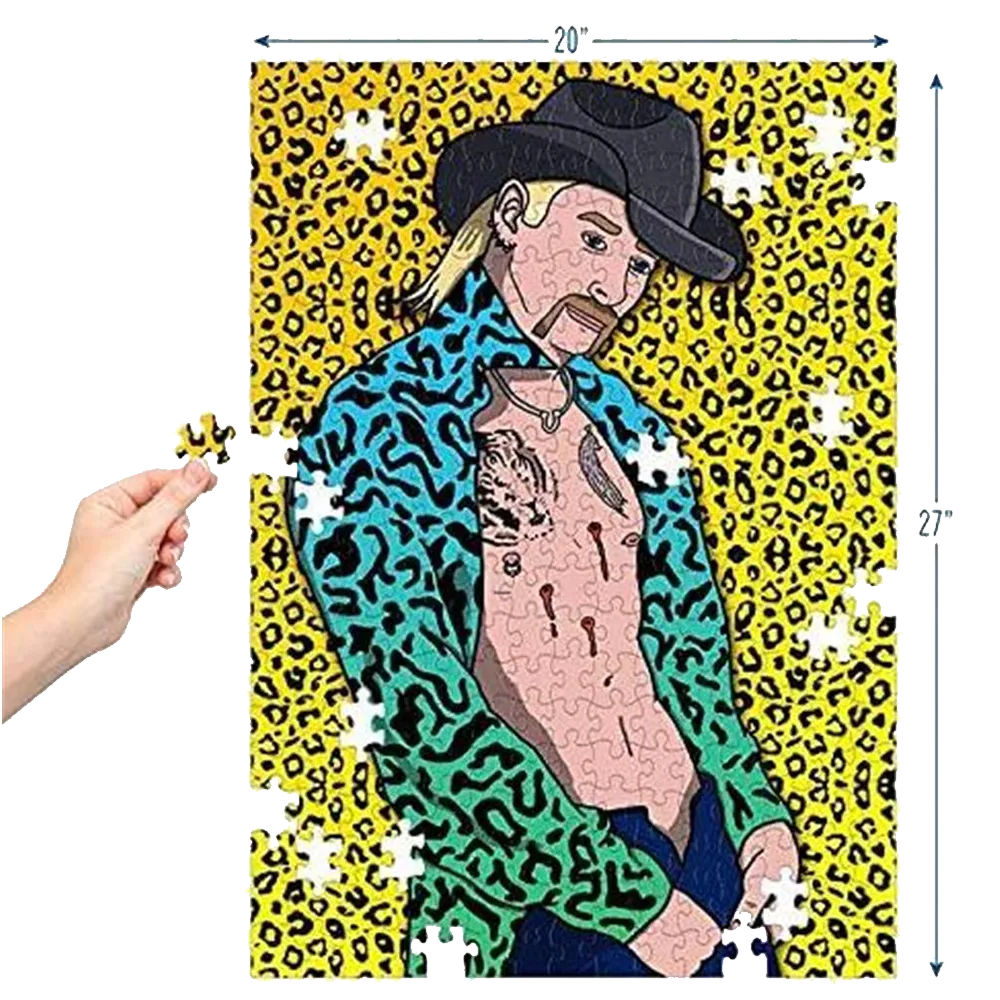 Hot Joe Tiger King Jigsaw Puzzle 1000ct Piece Premium Quality Pop Culture