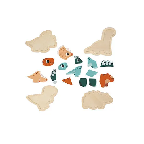 Janod DINO 4 PROGRESSIVE PUZZLES