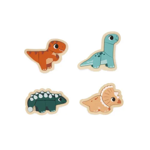 Janod DINO 4 PROGRESSIVE PUZZLES