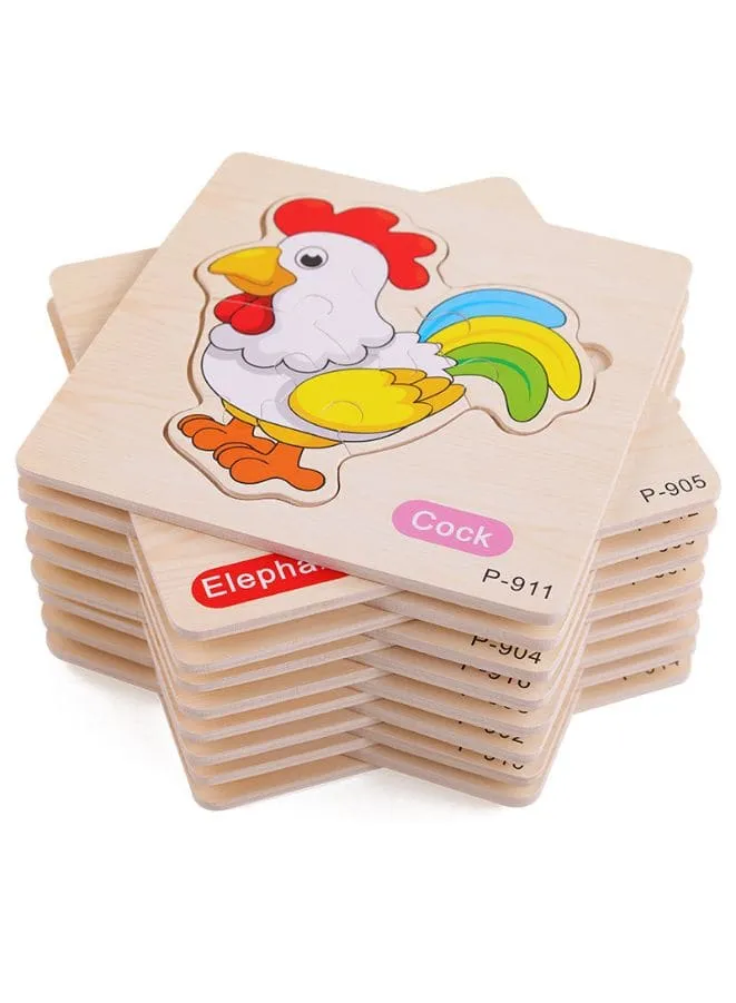Jigsaw 3D Wooden Puzzle Early Learning Toy for Children, Vehicle set, Car