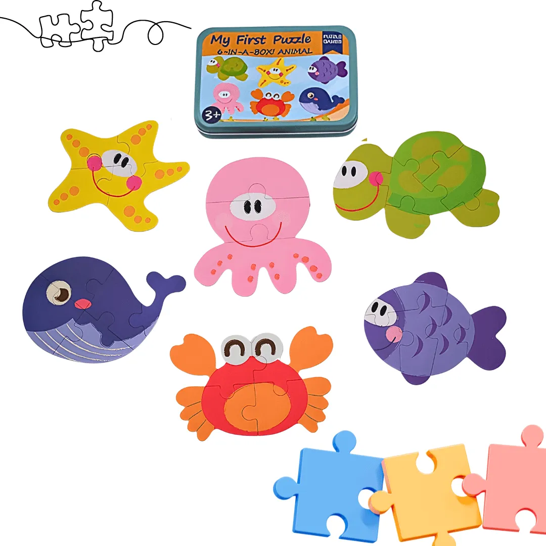 Jigsaw Puzzles for Kids – 6 in 1 Marine Animal Jigsaw Puzzle