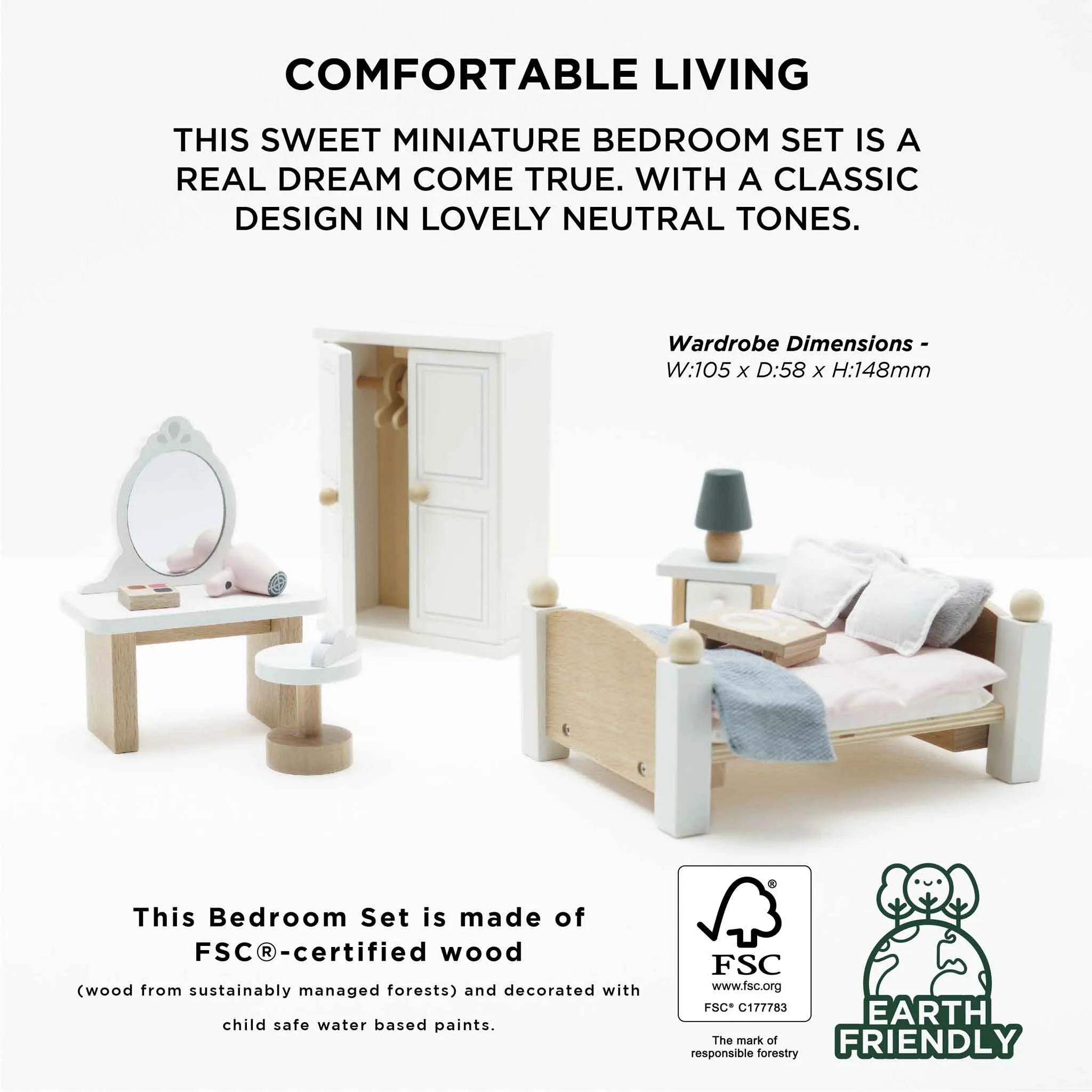 Le Toy Van, Inc. - Wooden Dolls House Bedroom