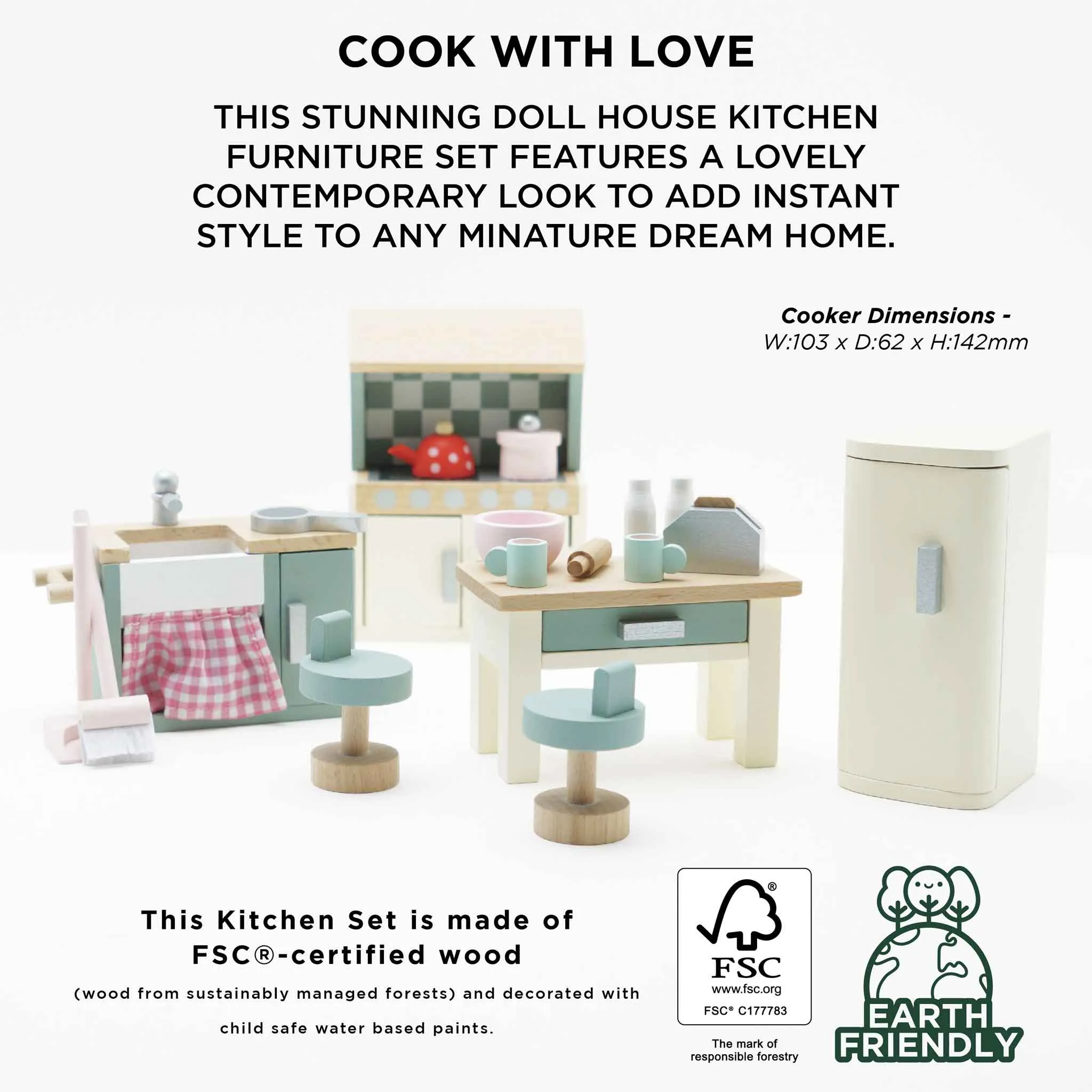 Le Toy Van, Inc. - Wooden Dolls House Kitchen Furniture