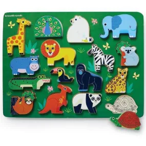 Let's Play 16 Piece Wood Puzzle - Zoo by Crocodile Creek