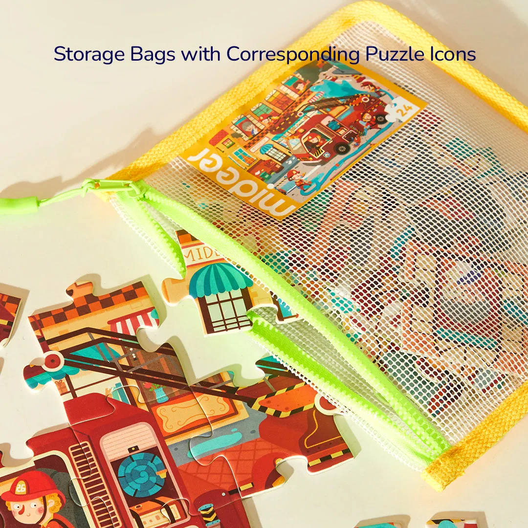 Level Up! Puzzles with Storage Bag - Level 4: Dinosaur's World 54P-88P
